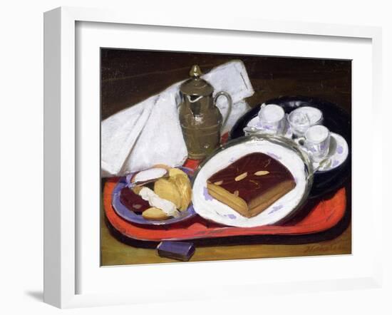 Pain D'epice, or Cake for Tea, 1919 (Oil on Canvas Mounted on Board)-William Nicholson-Framed Giclee Print