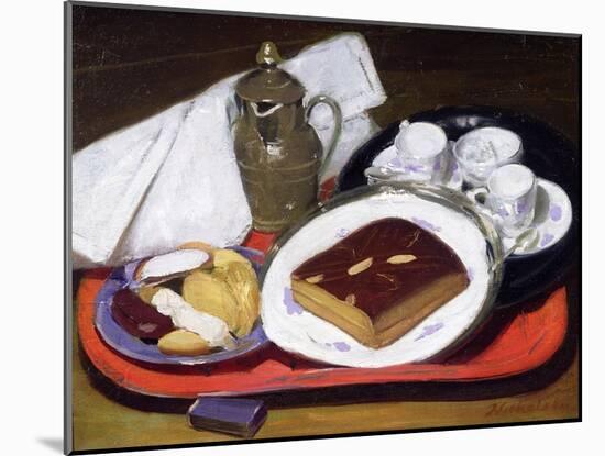 Pain D'epice, or Cake for Tea, 1919 (Oil on Canvas Mounted on Board)-William Nicholson-Mounted Giclee Print
