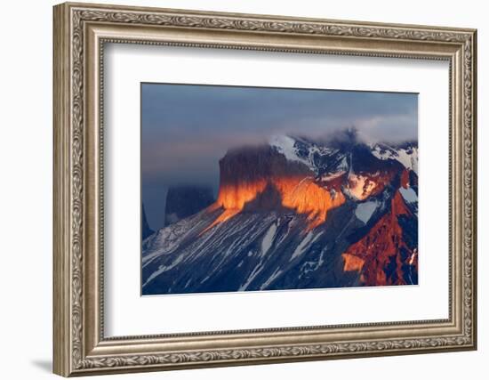 Paine Massif at sunset, Torres del Paine National Park, Chile, Patagonia-Adam Jones-Framed Photographic Print