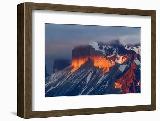 Paine Massif at sunset, Torres del Paine National Park, Chile, Patagonia-Adam Jones-Framed Photographic Print