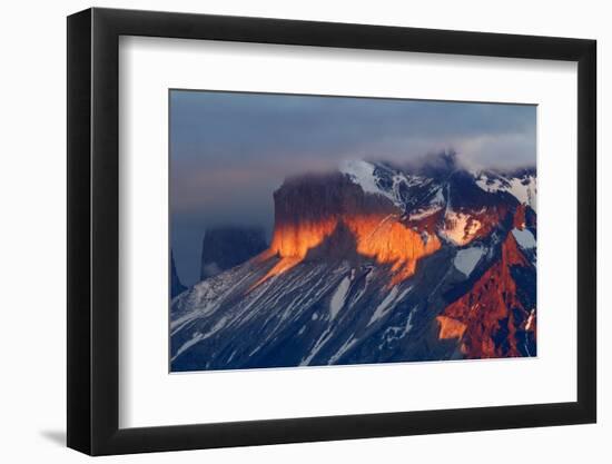 Paine Massif at sunset, Torres del Paine National Park, Chile, Patagonia-Adam Jones-Framed Photographic Print