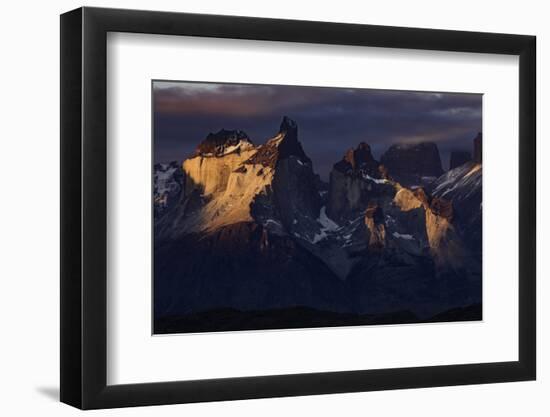 Paine Massif at sunset, Torres del Paine National Park, Chile, Patagonia-Adam Jones-Framed Photographic Print