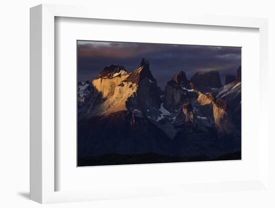 Paine Massif at sunset, Torres del Paine National Park, Chile, Patagonia-Adam Jones-Framed Photographic Print