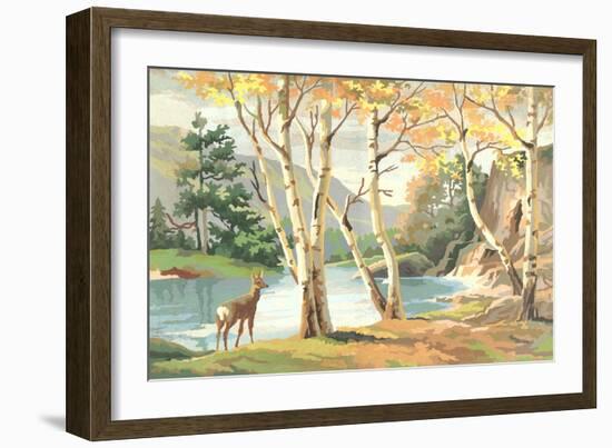 Paint by Numbers, Autumn Scene-null-Framed Art Print