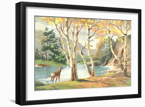 Paint by Numbers, Autumn Scene-null-Framed Art Print