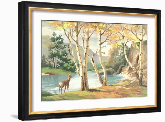 Paint by Numbers, Autumn Scene-null-Framed Art Print