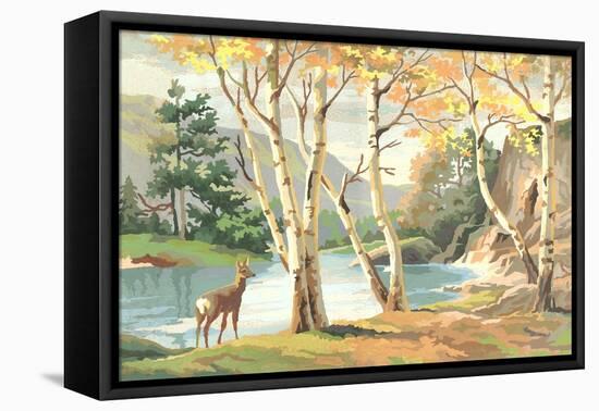 Paint by Numbers, Autumn Scene-null-Framed Stretched Canvas