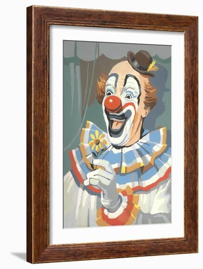 Paint by Numbers, Clown-null-Framed Art Print