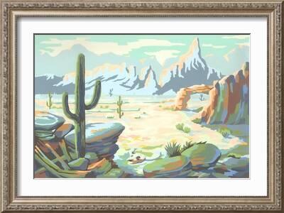 paint by numbers desert scene art print art com