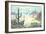 Paint by Numbers, Desert Scene-null-Framed Premium Giclee Print