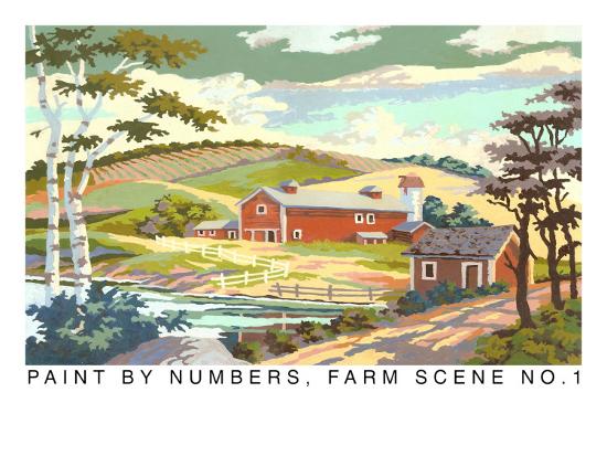 Paint By Numbers Farm Scene Number One Art Print Art Com