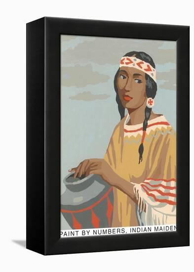 Paint by Numbers, Indian Maiden-null-Framed Stretched Canvas