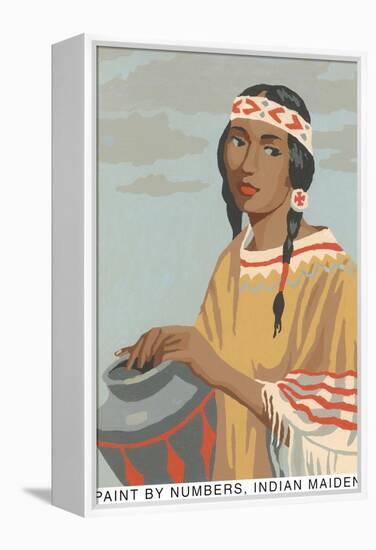 Paint by Numbers, Indian Maiden-null-Framed Stretched Canvas