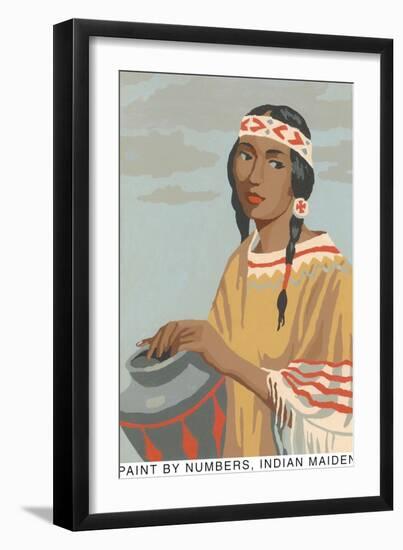 Paint by Numbers, Indian Maiden-null-Framed Art Print
