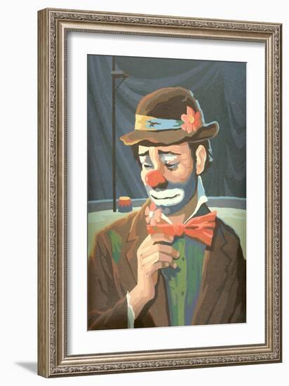 Paint by Numbers, Sad Clown-null-Framed Premium Giclee Print