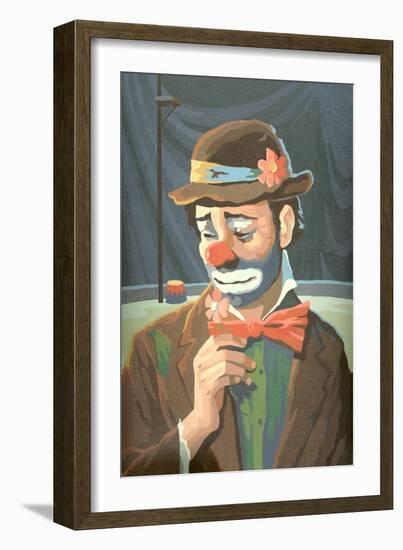 Paint by Numbers, Sad Clown-null-Framed Premium Giclee Print