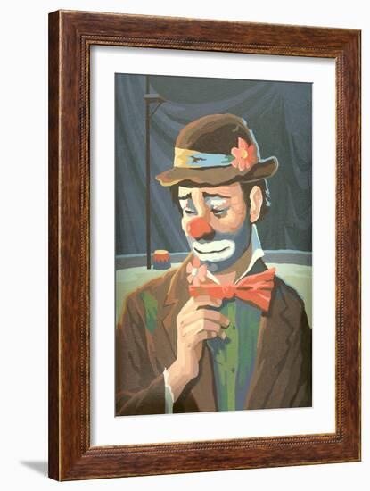 Paint by Numbers, Sad Clown-null-Framed Premium Giclee Print