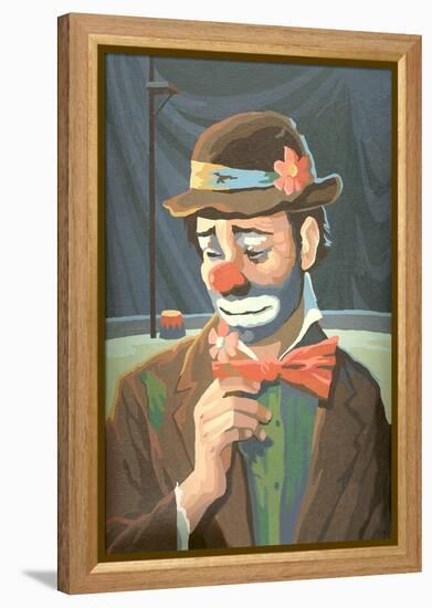 Paint by Numbers, Sad Clown-null-Framed Stretched Canvas