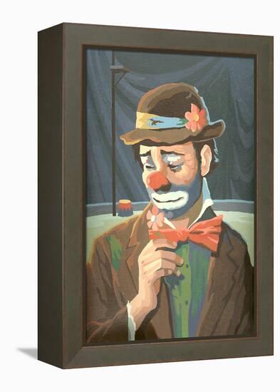 Paint by Numbers, Sad Clown-null-Framed Stretched Canvas