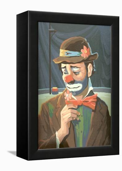 Paint by Numbers, Sad Clown-null-Framed Stretched Canvas