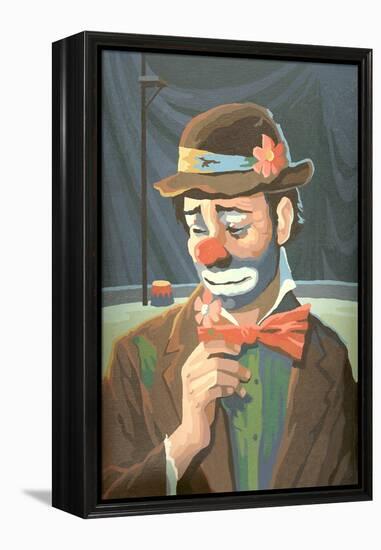 Paint by Numbers, Sad Clown-null-Framed Stretched Canvas