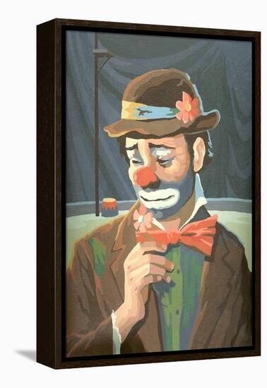 Paint by Numbers, Sad Clown-null-Framed Stretched Canvas