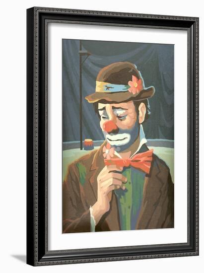 Paint by Numbers, Sad Clown-null-Framed Art Print