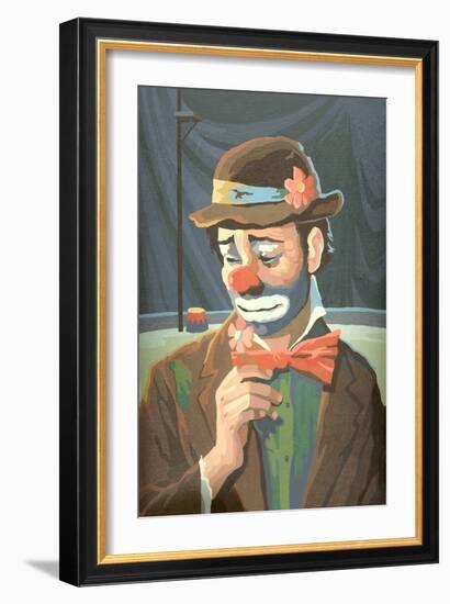 Paint by Numbers, Sad Clown--Framed Art Print