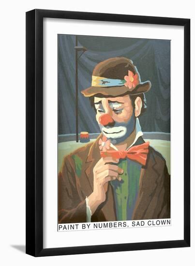 Paint by Numbers, Sad Clown-Found Image Press-Framed Giclee Print