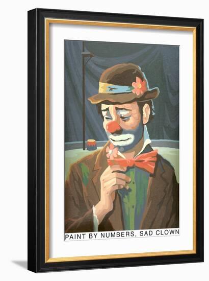 Paint by Numbers, Sad Clown-Found Image Press-Framed Giclee Print