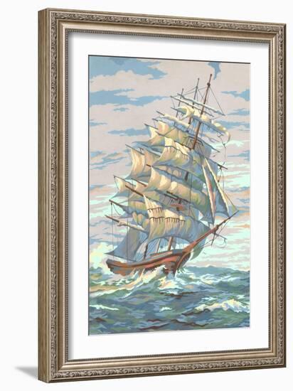 Paint by Numbers, Ship-null-Framed Art Print