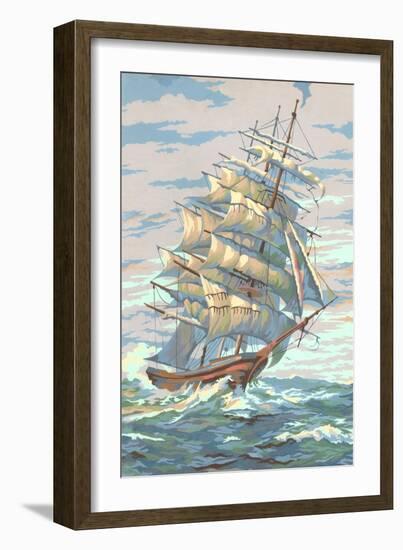 Paint by Numbers, Ship-null-Framed Art Print