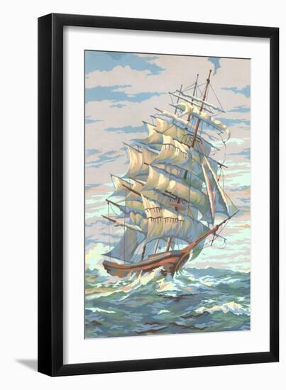 Paint by Numbers, Ship-null-Framed Art Print