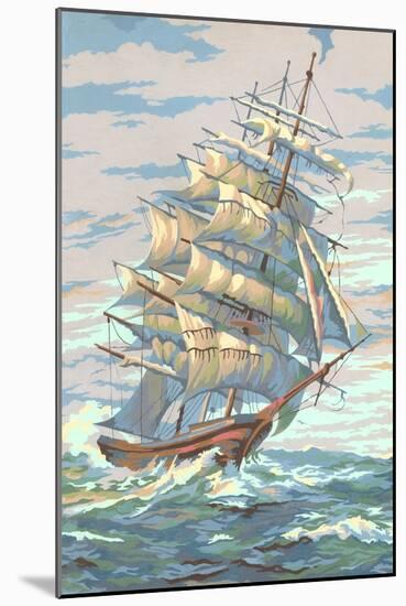 Paint by Numbers, Ship-null-Mounted Art Print