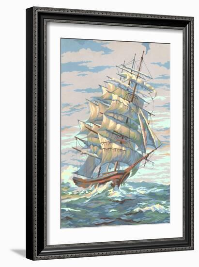 Paint by Numbers, Ship-null-Framed Art Print