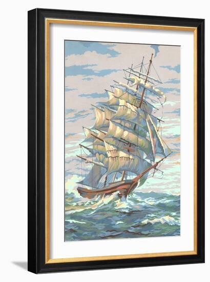 Paint by Numbers, Ship-null-Framed Art Print