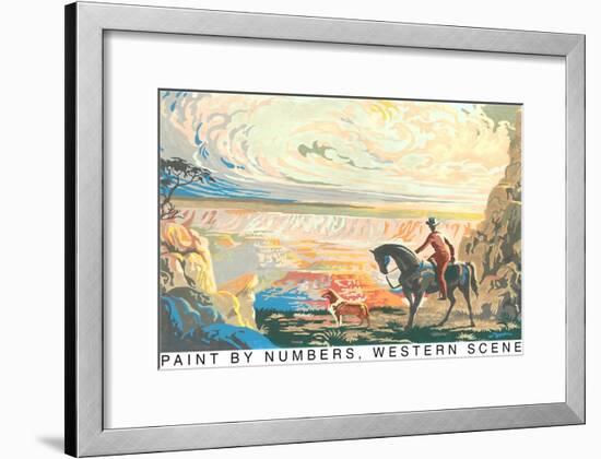 Paint by Numbers, Western Scene-null-Framed Art Print