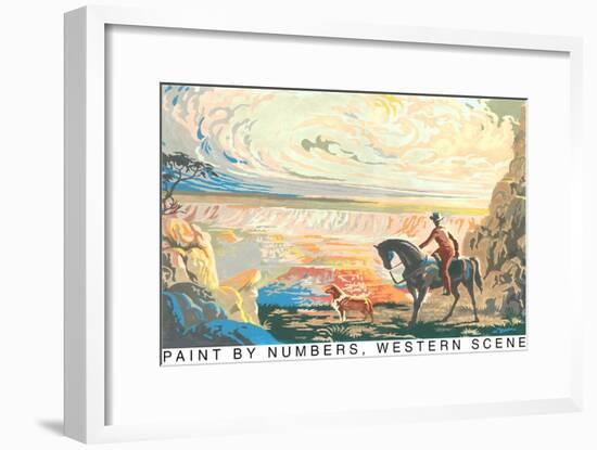 Paint by Numbers, Western Scene-null-Framed Art Print