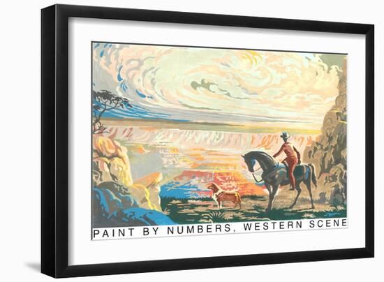 Paint by Numbers, Western Scene-null-Framed Art Print