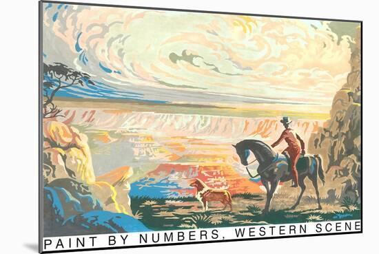 Paint by Numbers, Western Scene-null-Mounted Art Print