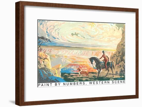 Paint by Numbers, Western Scene-null-Framed Art Print