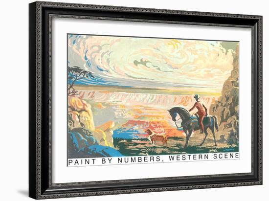 Paint by Numbers, Western Scene-null-Framed Art Print