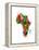 Paint Splashes Map of Africa Map-Michael Tompsett-Framed Stretched Canvas