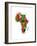 Paint Splashes Map of Africa Map-Michael Tompsett-Framed Premium Giclee Print