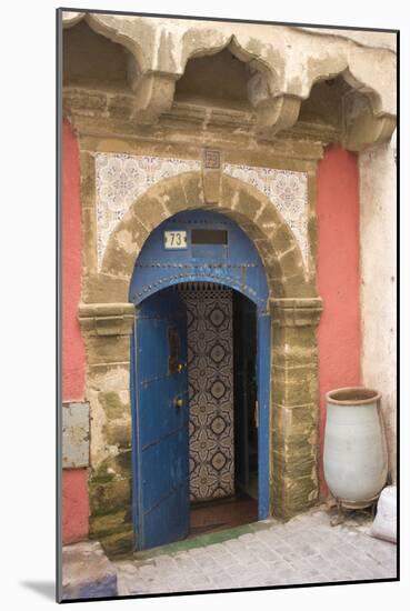 Painted and Carved Riad (Guesthouse) Entrance, Essaouira, Morocco-Natalie Tepper-Mounted Photo