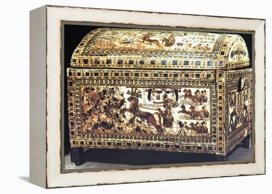 Painted and Inlaid Coffer from the Treasure of Tutankhamun, Ancient Egyptian, C1325 Bc-null-Framed Premier Image Canvas