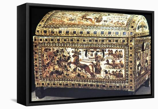 Painted and Inlaid Coffer from the Treasure of Tutankhamun, Ancient Egyptian, C1325 Bc-null-Framed Premier Image Canvas