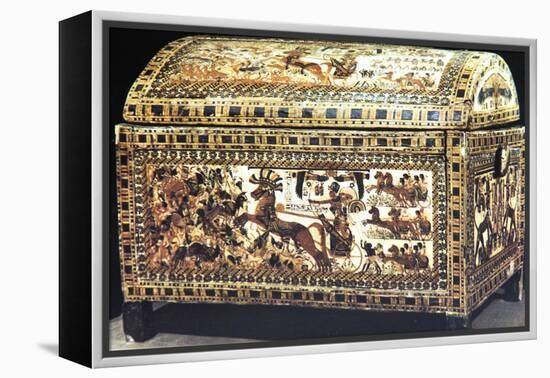 Painted and Inlaid Coffer from the Treasure of Tutankhamun, Ancient Egyptian, C1325 Bc-null-Framed Premier Image Canvas