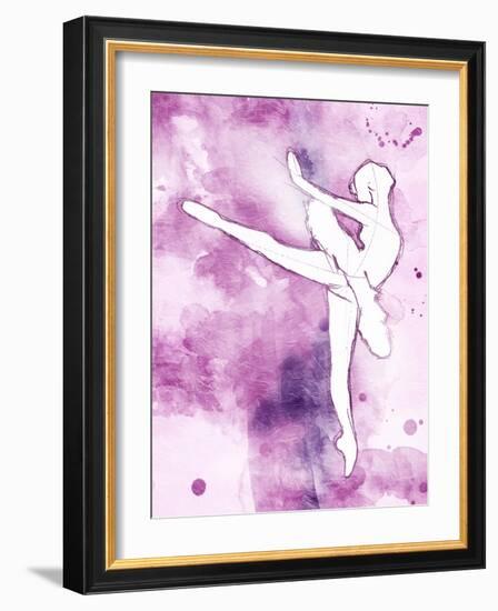 Painted Ballerina Mate-OnRei-Framed Art Print