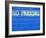 Painted Blue Brick Wall with No Parking Sign-John Nordell-Framed Photographic Print